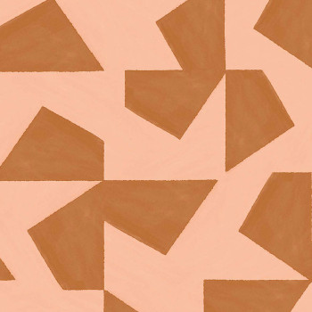 Braun-rosa Tapete mit geometrischem Retro-Muster 318041, Twist, Eijffinger