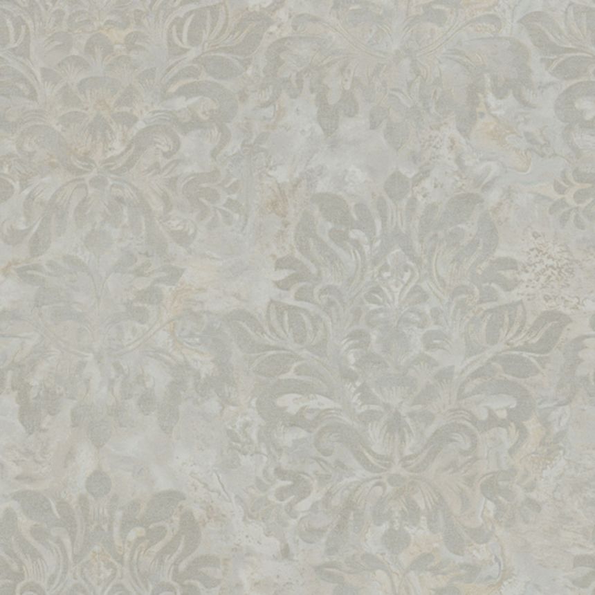 Luxuriöse grau-beige Tapete, Ornamente M13015, Murella Italia, Zambaiti Parati