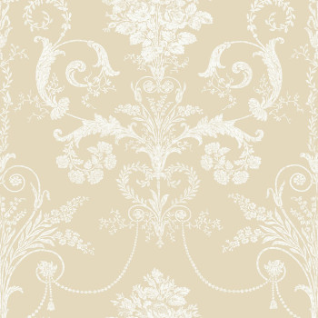 Beigefarbene Tapete mit floralen Ornamenten 113384, Laura Ashley, Graham & Brown