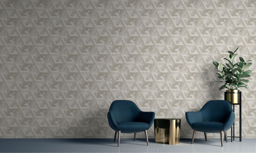 Geometrische marmorierte Tapete 234709, Premium Selection, Vavex