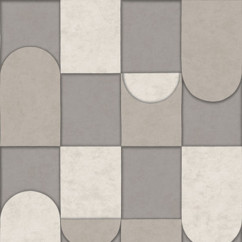 Geometrische Tapete, beige, grau, AF24550, Affinity, Decoprint