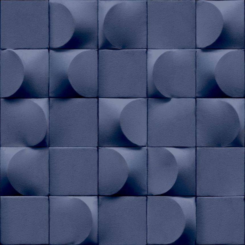 Blaue Tapete 3D mit geometrischen Mustern, AF24520, Affinity, Decoprint