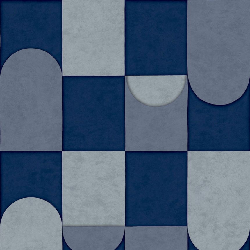 Geometrische Tapete blau, AF24552, Affinity, Decoprint
