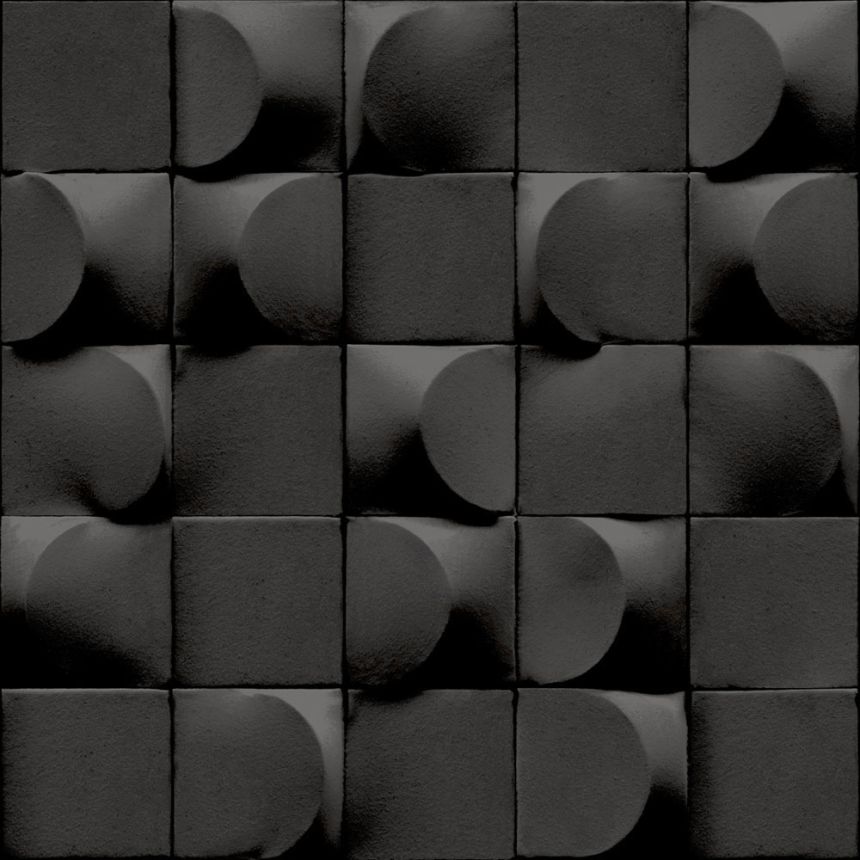 Graue Tapete 3D mit geometrischen Mustern, AF24521, Affinity, Decoprint