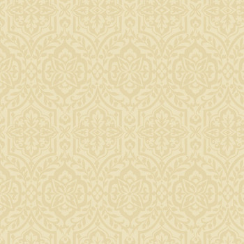 Ockerfarbene vorgeklebte Barocktapete DM5035, Damask, York