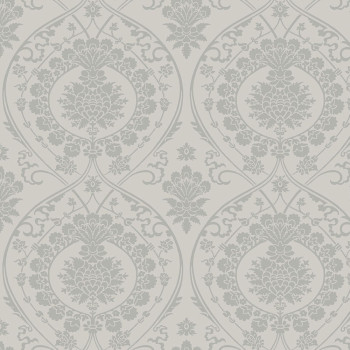 Graue vorgeklebte Barocktapete DM4904, Damask, York