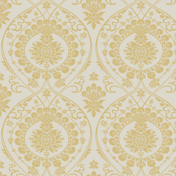 Beige vorgeklebte Barocktapete DM4903, Damask, York