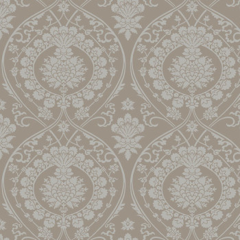 Braune vorgeklebte Barocktapete DM4902, Damask, York