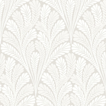 Beige vorgeklebte Tapete, Metallic-Blätter BW3952, Damask, York