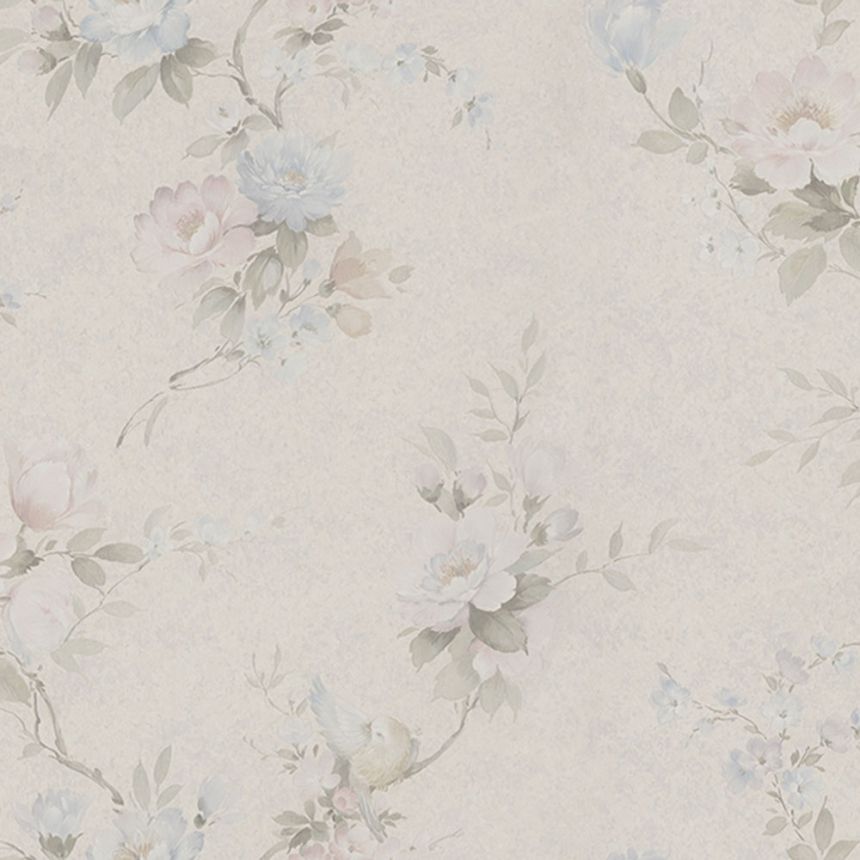 Beige Tapete Blumen, Z66861, Satin Flowers, Zambaiti Parati