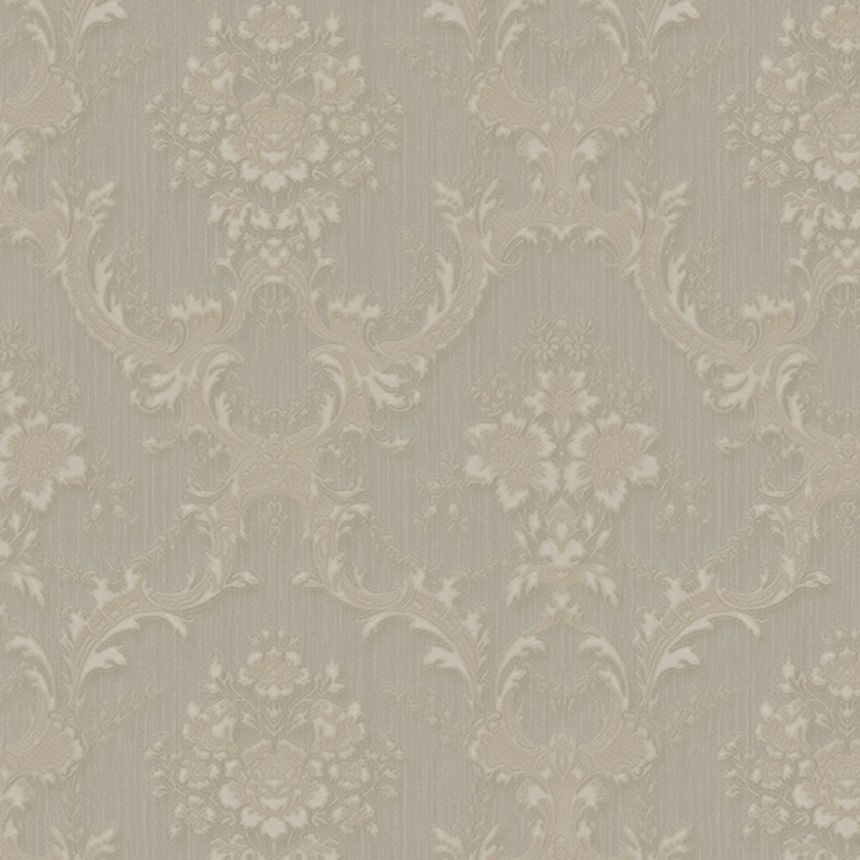 Beige Barock Tapete, Z66837, Satin Flowers, Zambaiti Parati