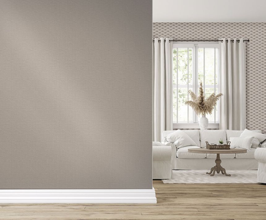 Metallische grau-beige Tapete mit geometrischen Mustern Z76016, Vision, Zambaiti Parati