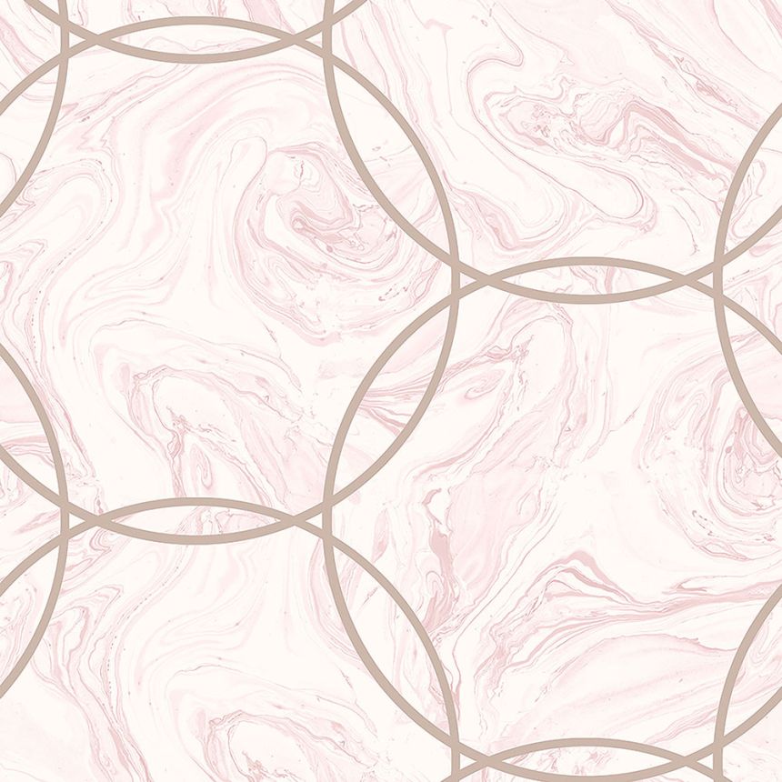 Geometrische Tapete, rosa Marmor 105756, Formation, Graham & Brown