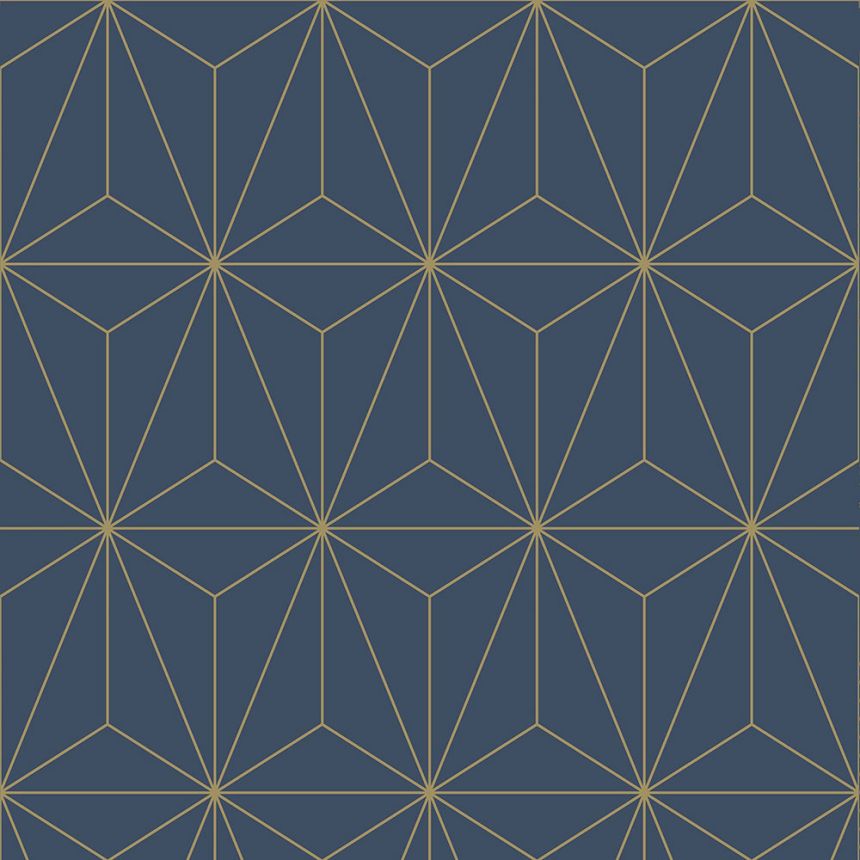 Blaue Tapete mit geometrischen Mustern 104742, Formation, Graham & Brown