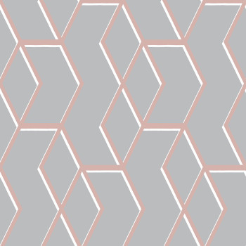Graue Tapete mit metallischem geometrischem Muster 104734, Formation, Graham & Brown